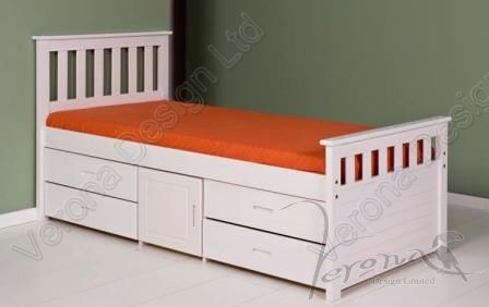Verona 3'0 Ferrara Bed | White Wash"