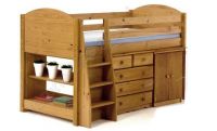 Verona Childrens Midsleeper Set with Cupboard | Antique