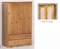 Verona Tall Boy 2 Door with Drawers | Pink