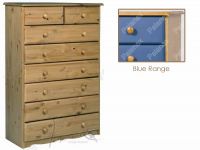 Verona Chest of Drawers 6 + 2 Drawers| Blue