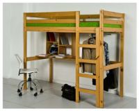 Verona Rimini Childrens High Bed with Student Package | Antique