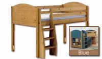 Verona Childrens Midsleeper Bed Frame Only | Blue
