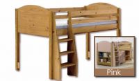Verona Childrens Midsleeper Bed Frame Only | Pink