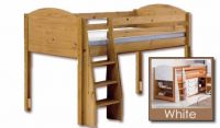 Verona Childrens Midsleeper Bed Frame Only | White